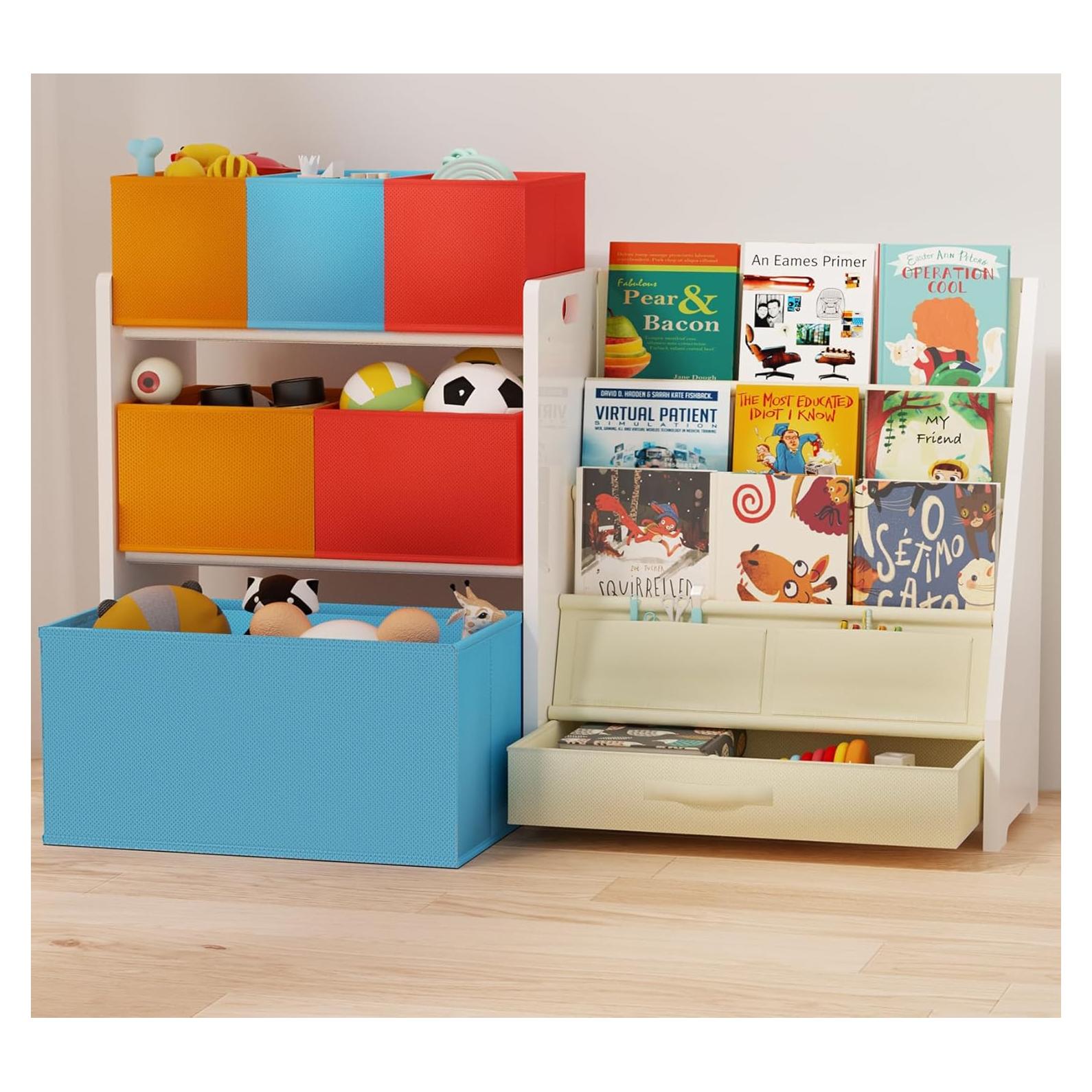 Organizador de Juguetes Tohiasen Blanco 3 Niveles con 6 Cajas