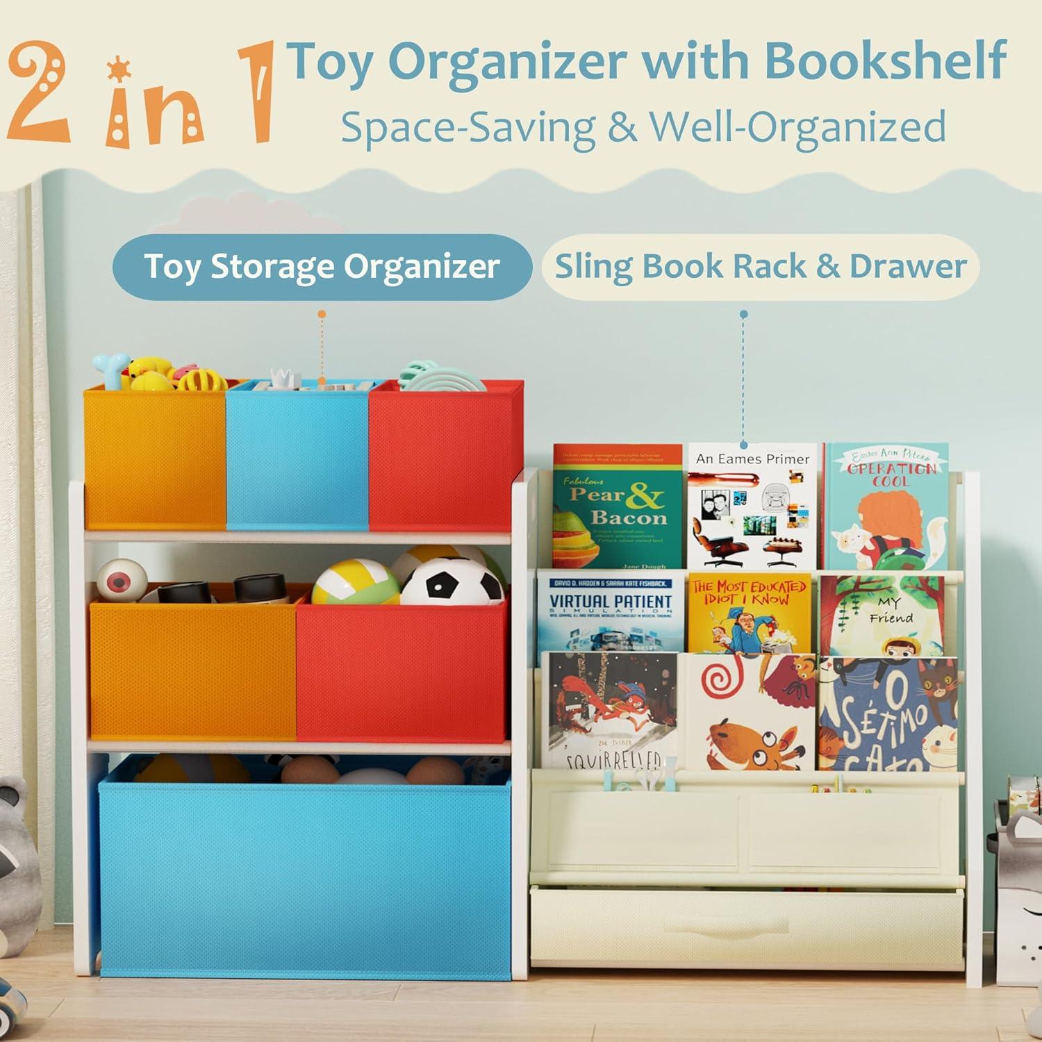 Organizador de Juguetes Tohiasen Blanco 3 Niveles con 6 Cajas