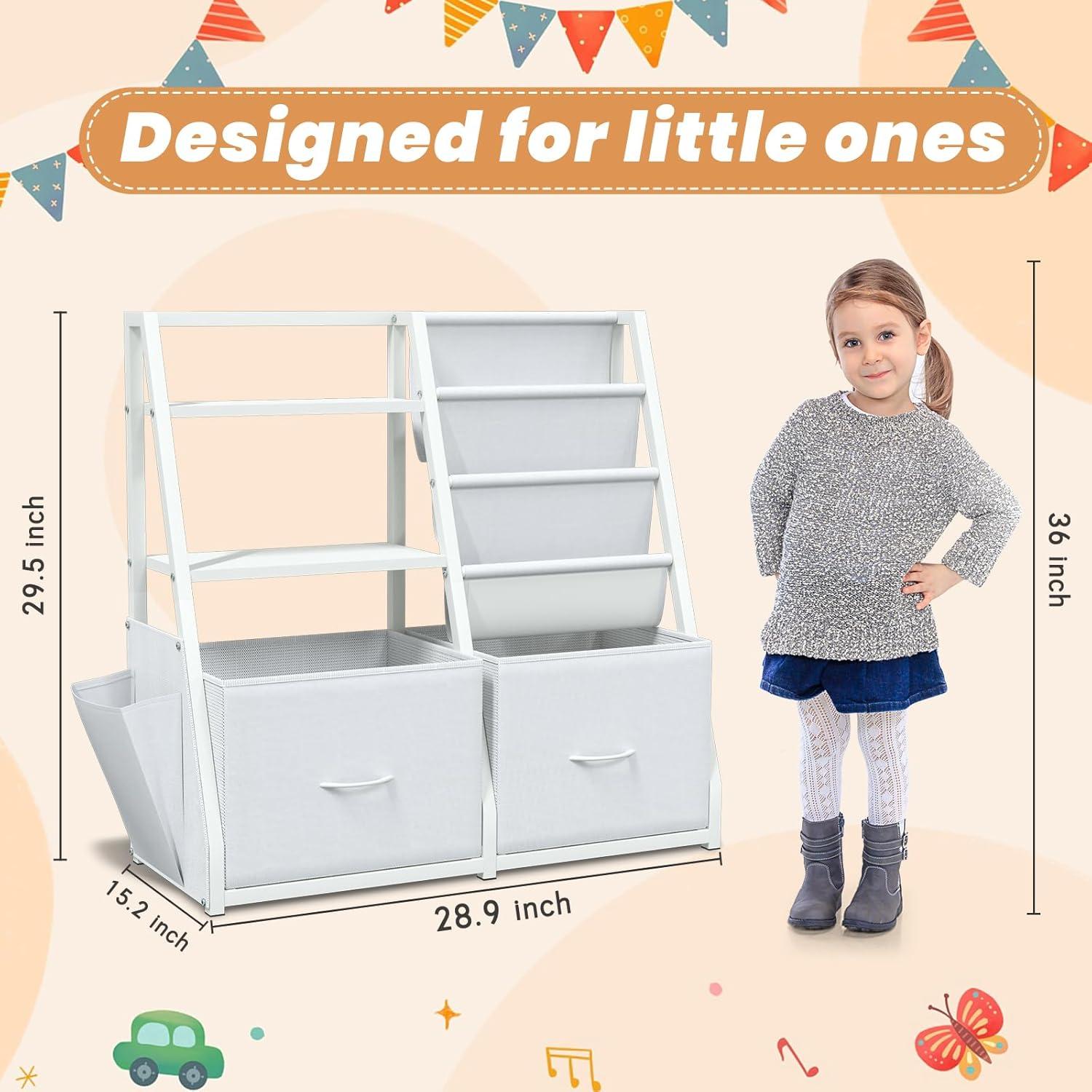 Estantería Infantil On Shine 3 Niveles Madera Almacenamiento Juguetes