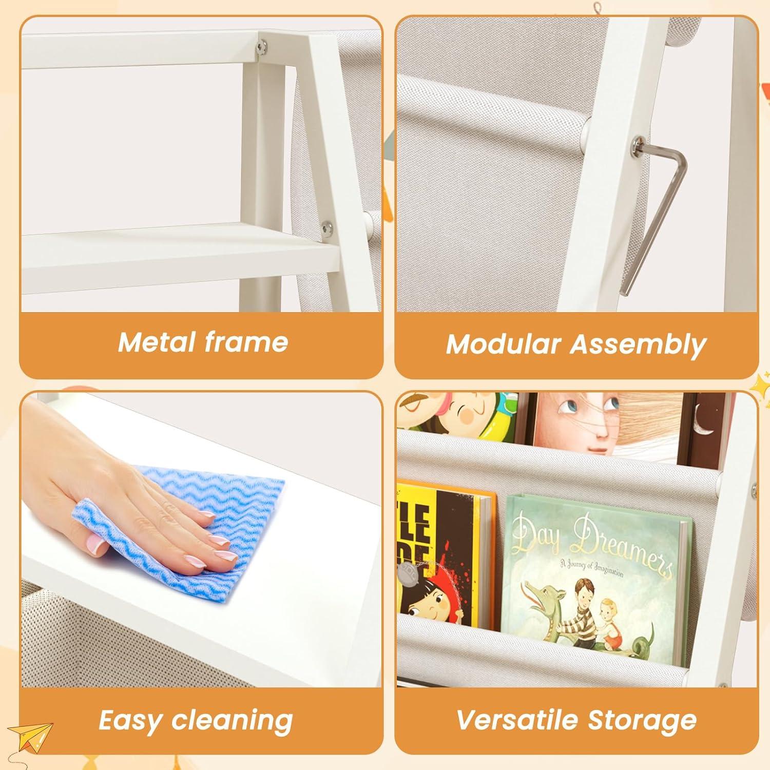 Estantería Infantil On Shine 3 Niveles Madera Almacenamiento Juguetes