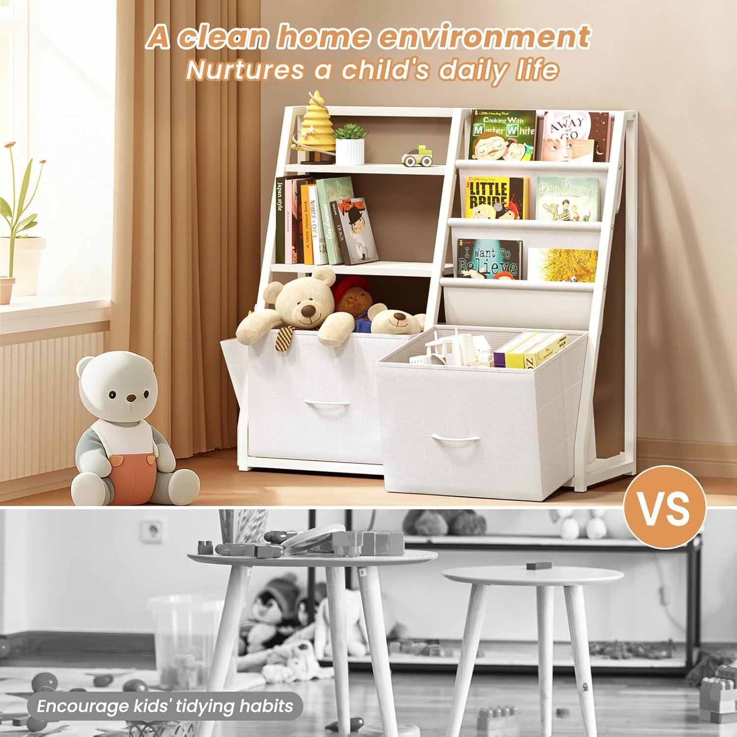 Estantería Infantil On Shine 3 Niveles Madera Almacenamiento Juguetes