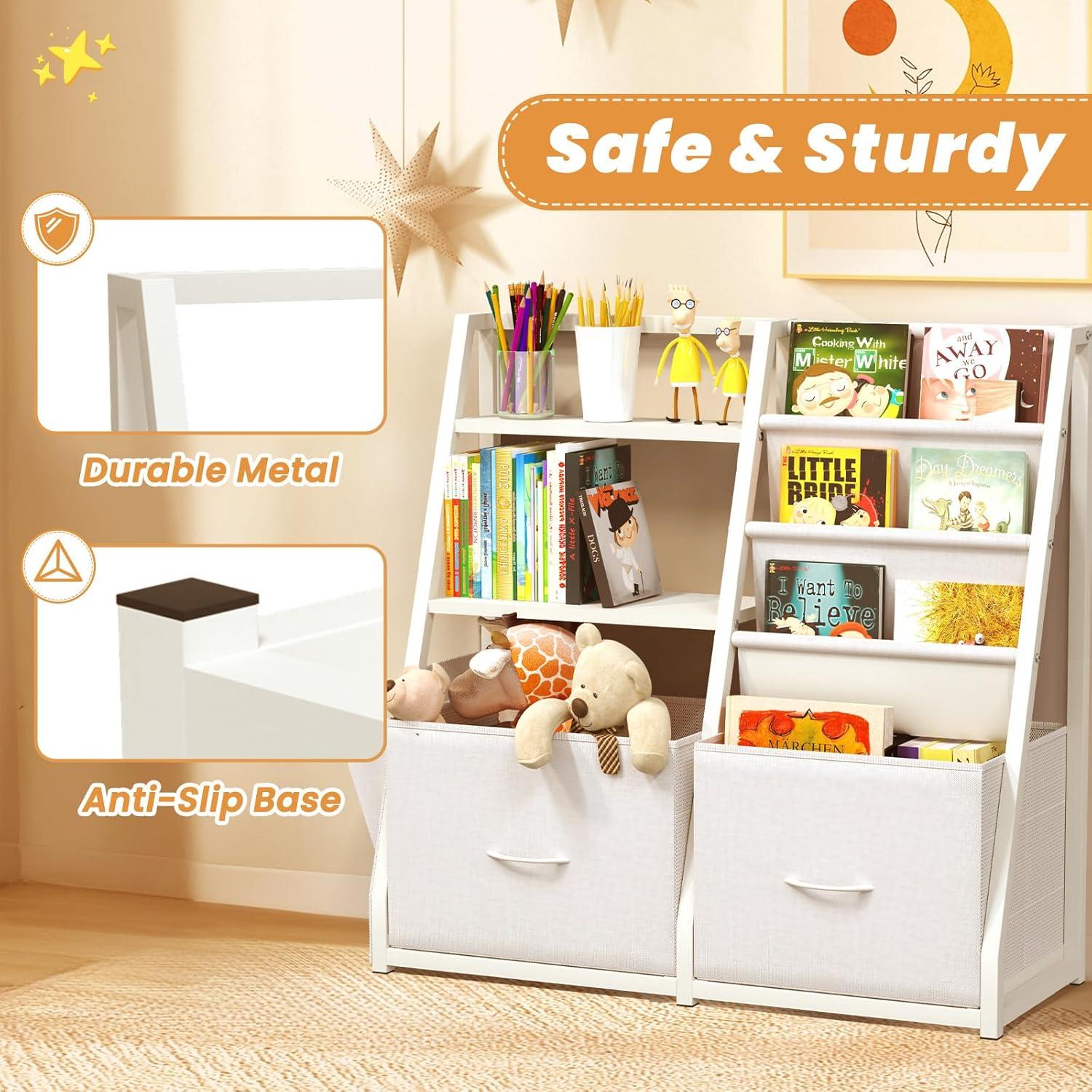 Estantería Infantil On Shine 3 Niveles Madera Almacenamiento Juguetes