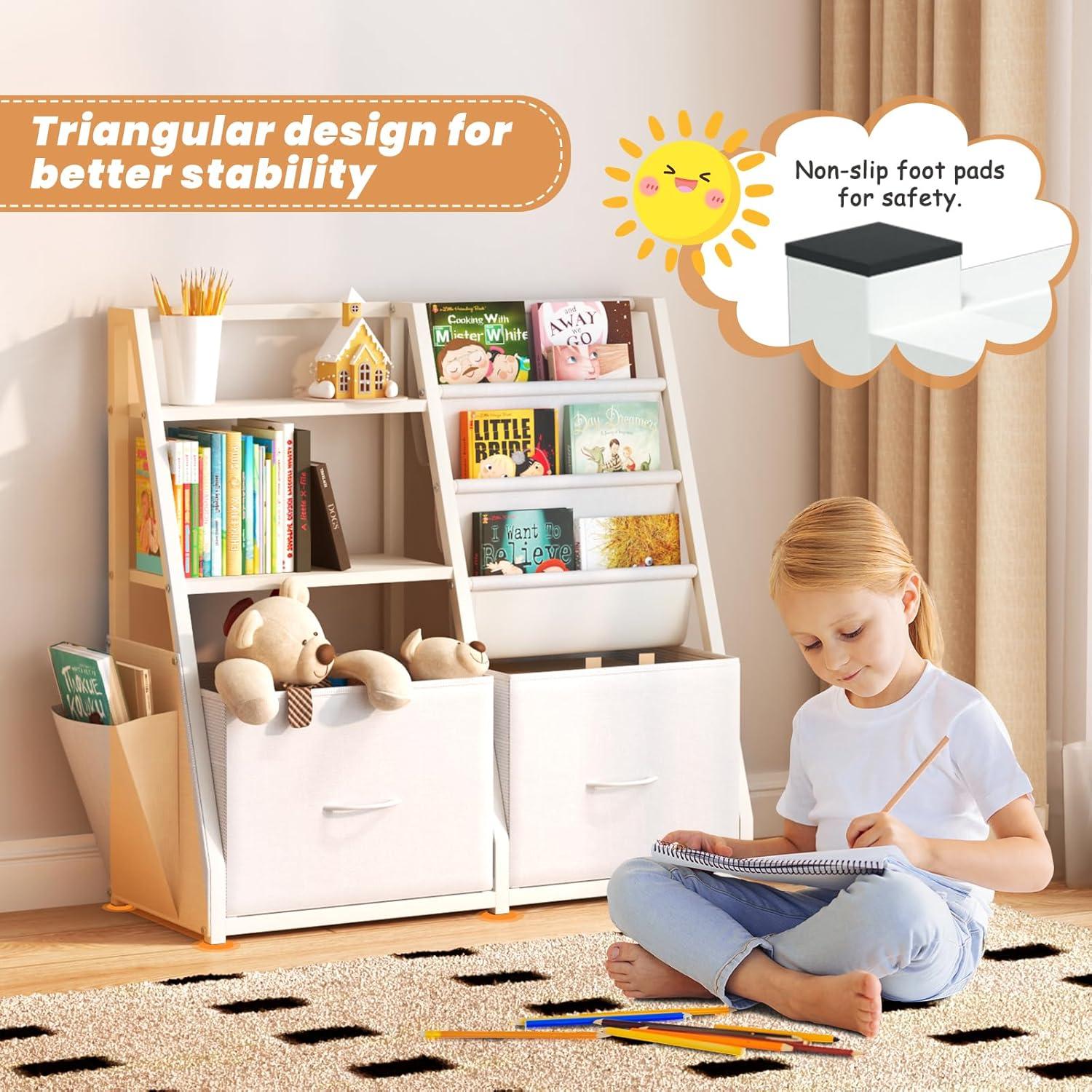 Estantería Infantil On Shine 3 Niveles Madera Almacenamiento Juguetes