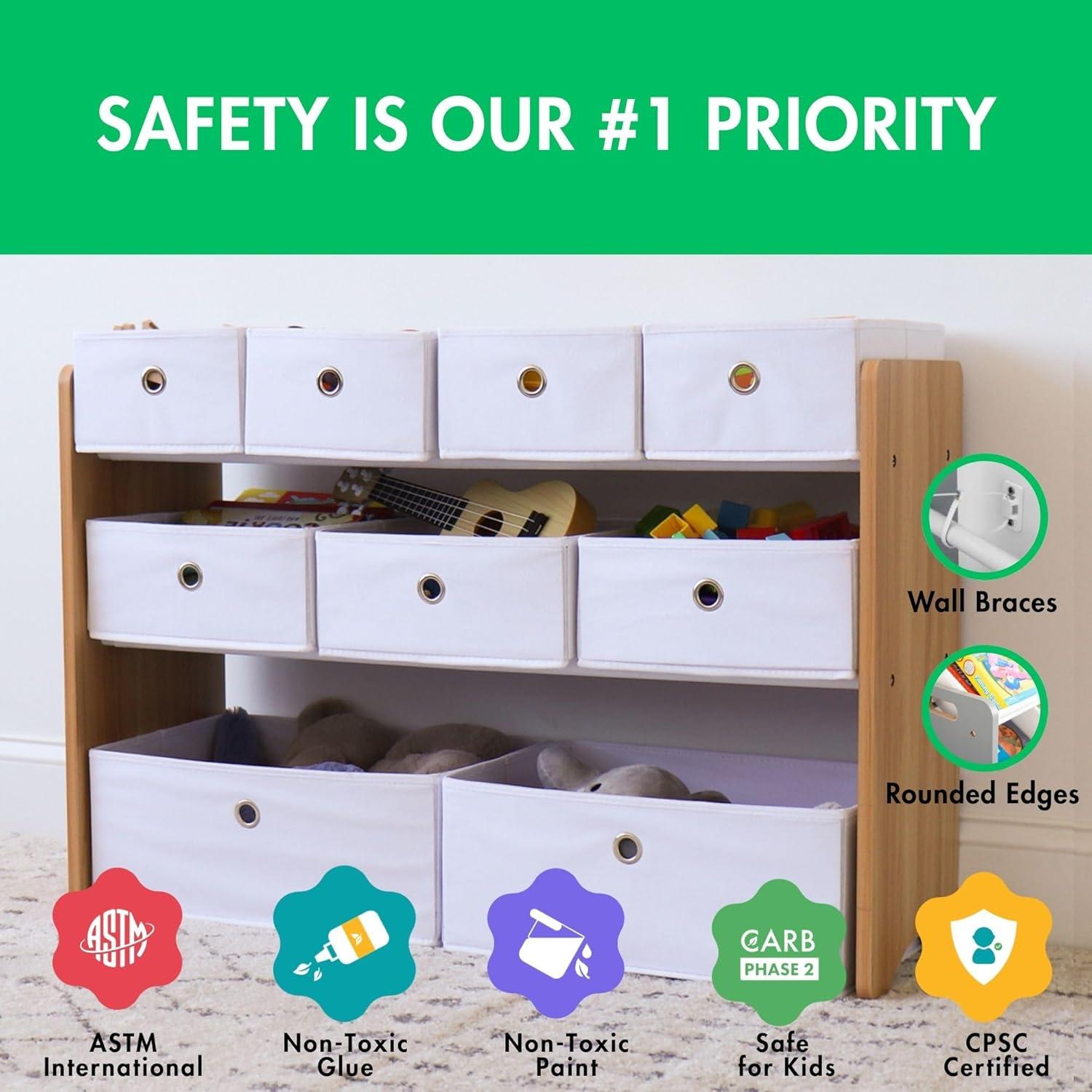 Organizador de Juguetes Humble Crew con 9 Contenedores Removibles