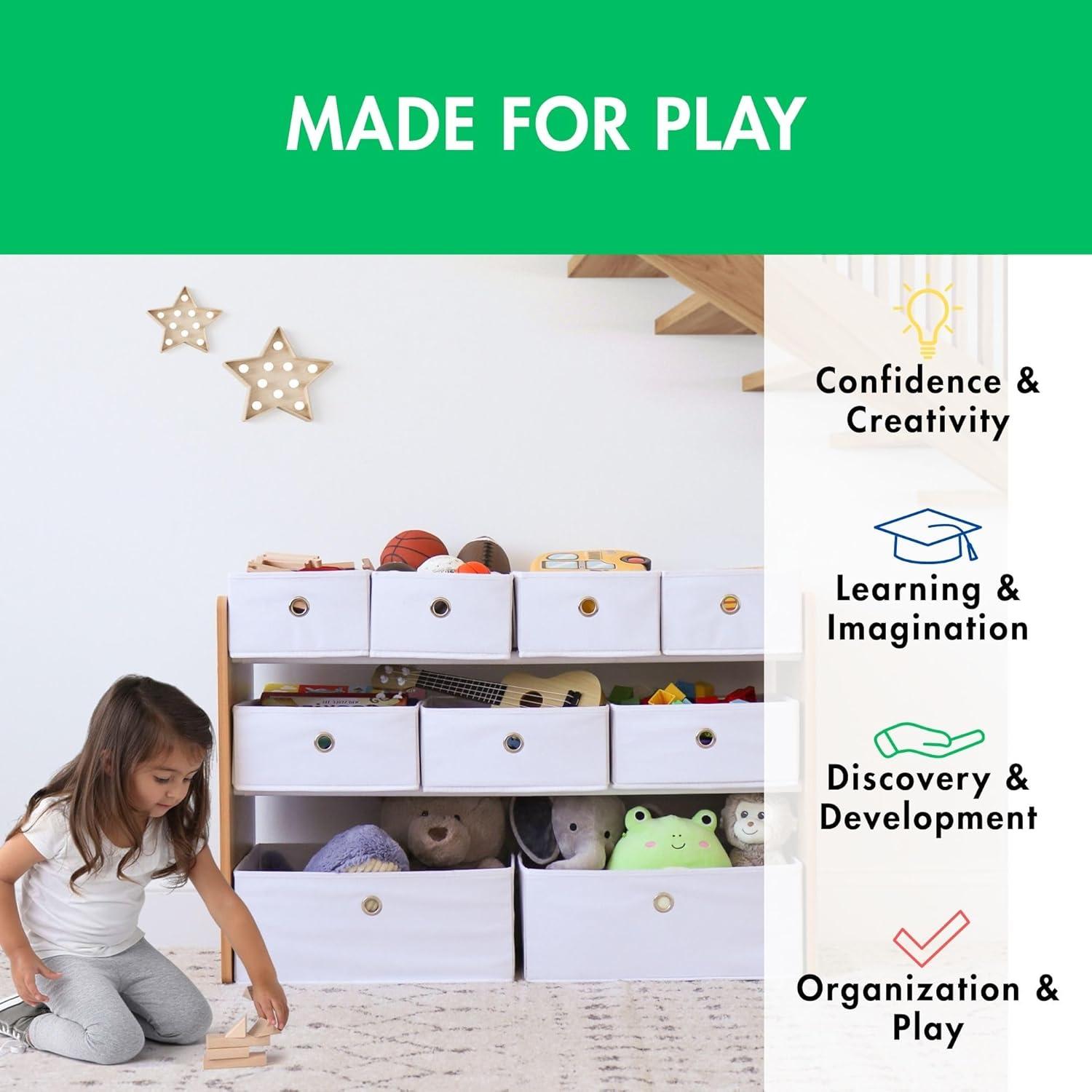 Organizador de Juguetes Humble Crew con 9 Contenedores Removibles