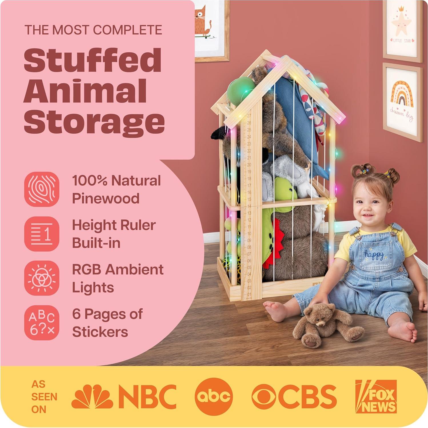 Jaula de Almacenamiento de Peluches ToAIBrands Pequeña 90 cm