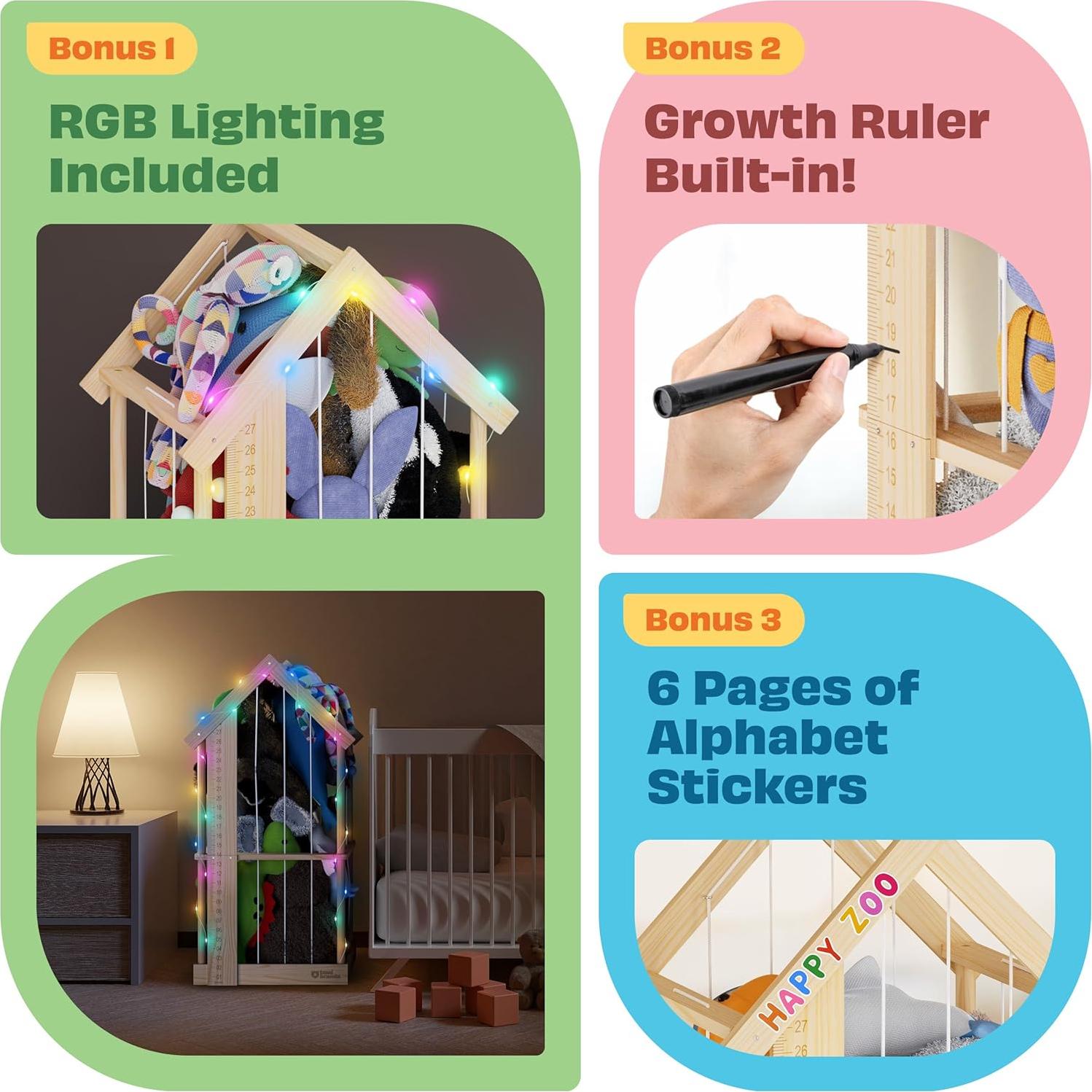 Jaula de Almacenamiento de Peluches ToAIBrands Pequeña 90 cm