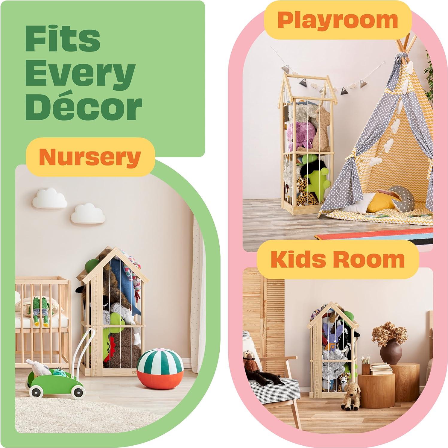 Jaula de Almacenamiento de Peluches ToAIBrands Pequeña 90 cm