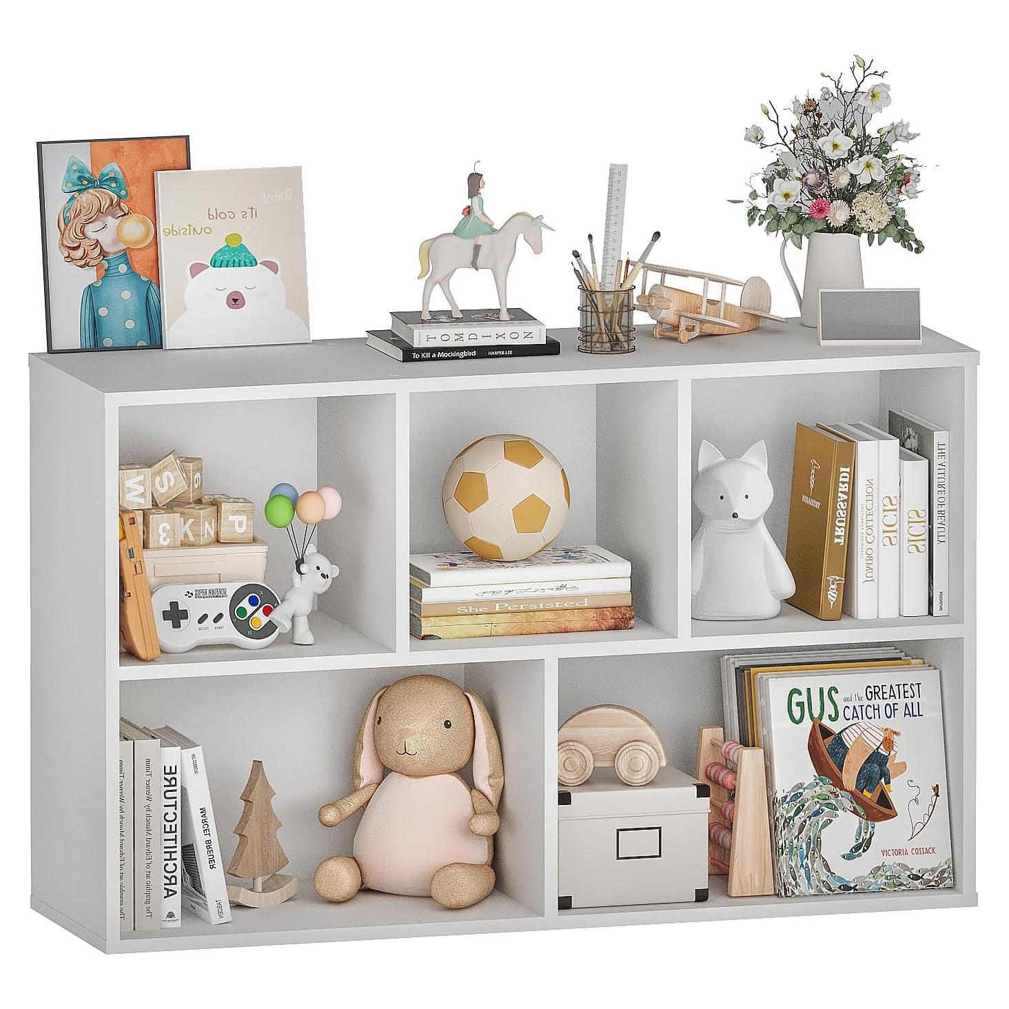 Organizador de Juguetes y Libros Montessori VPSMAT Blanco 5 Cubos