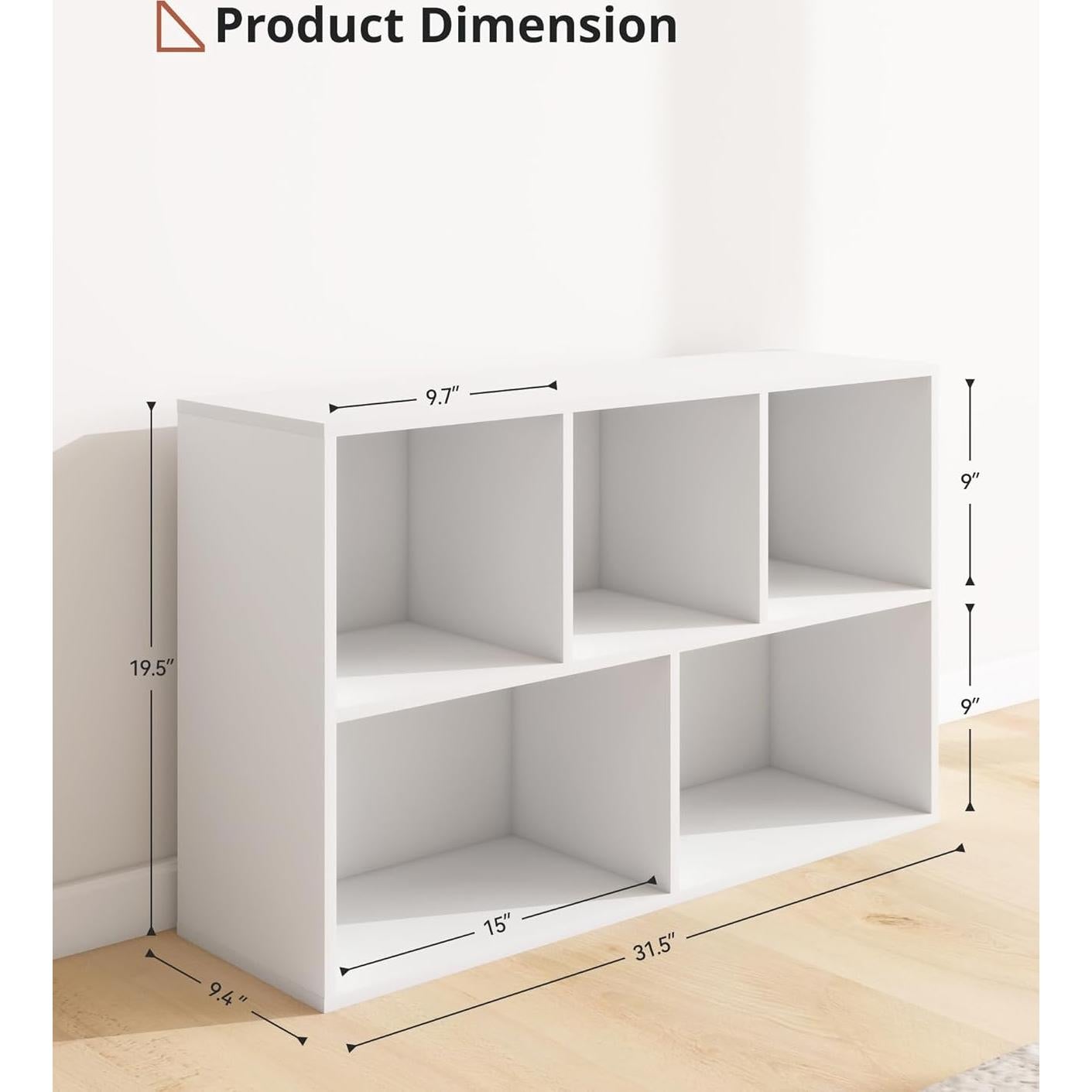 Organizador de Juguetes y Libros Montessori VPSMAT Blanco 5 Cubos