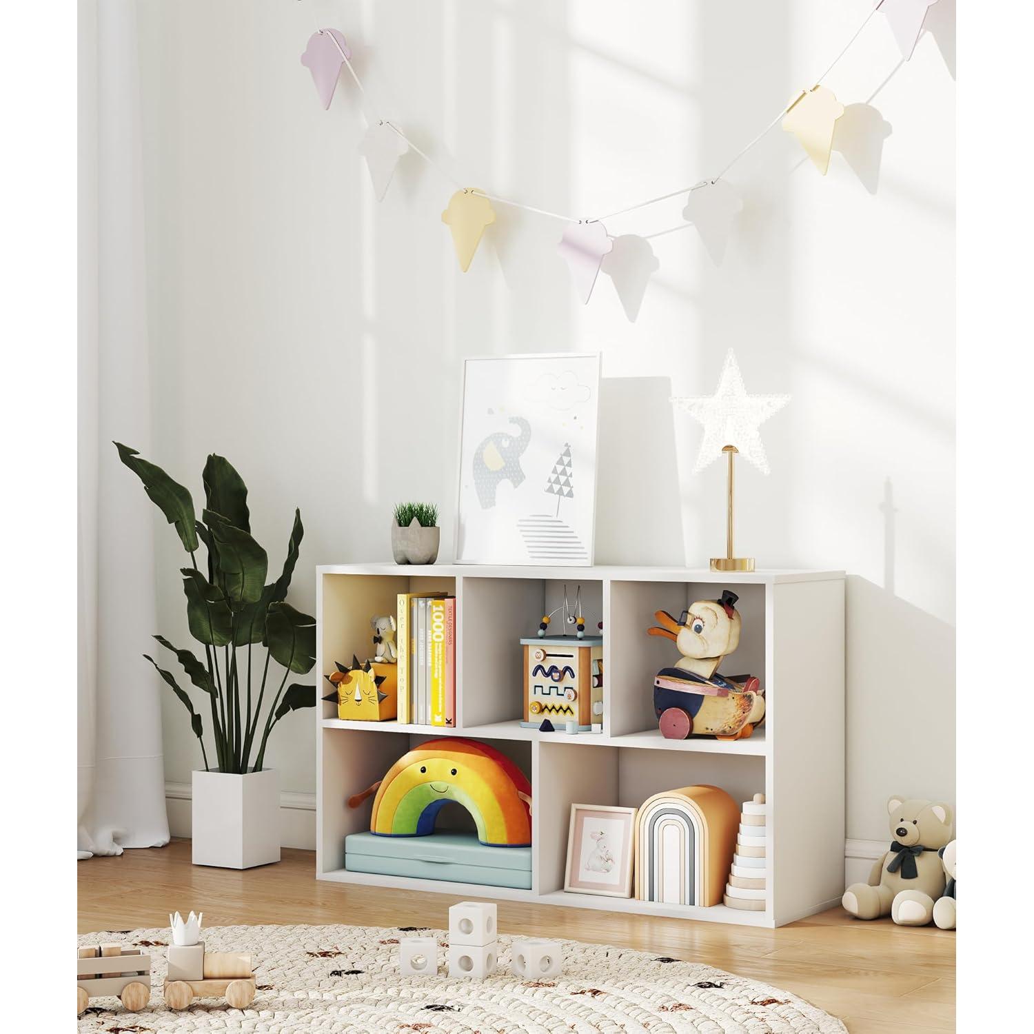 Organizador de Juguetes y Libros Montessori VPSMAT Blanco 5 Cubos