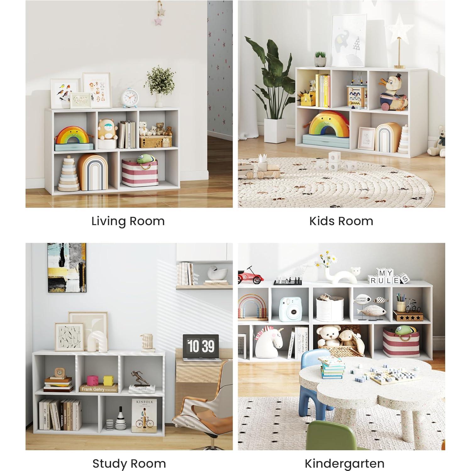 Organizador de Juguetes y Libros Montessori VPSMAT Blanco 5 Cubos