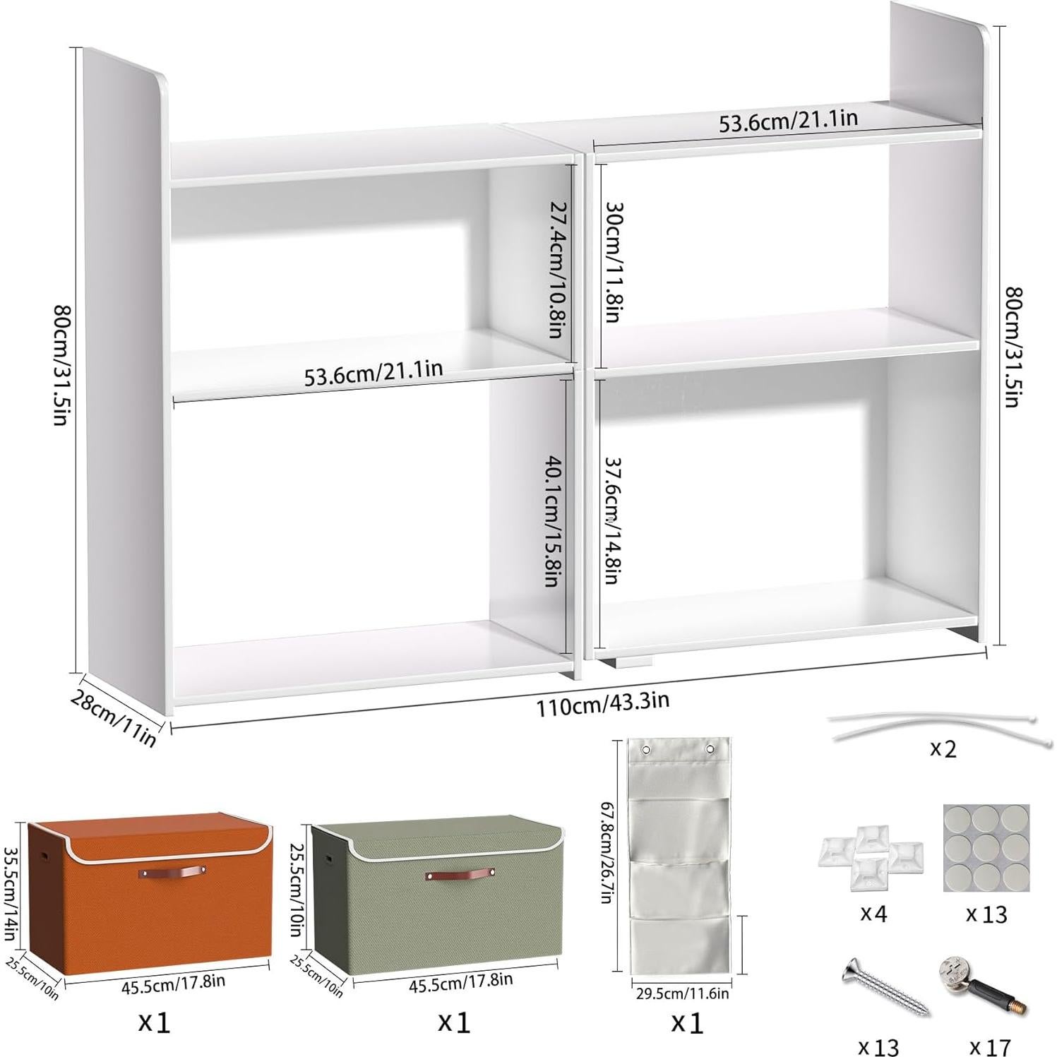 Estantería Modular de Madera Pioncrey 81 cm con Gabinetes