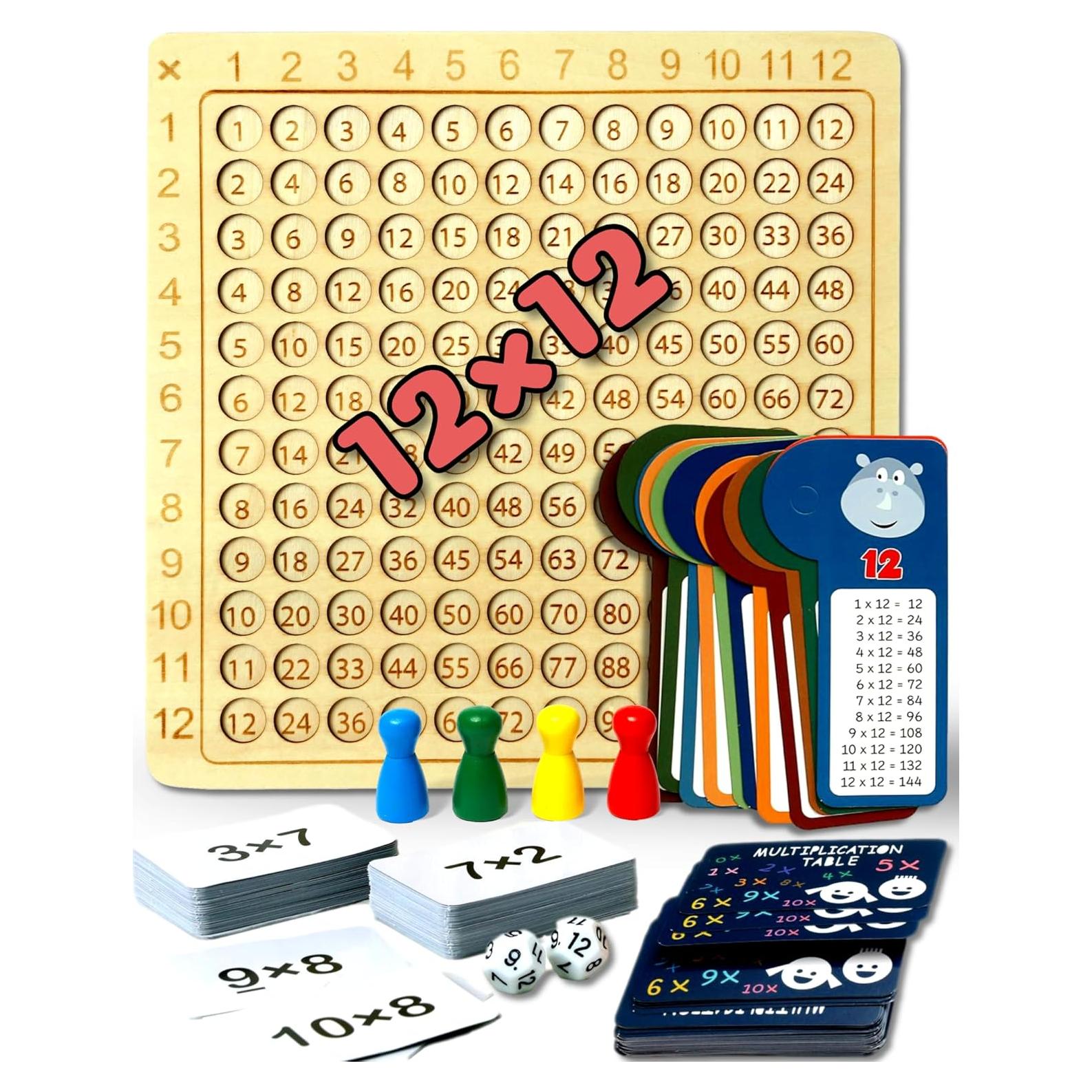 Juego de Mesa Montessori de Multiplicación Cereza 12x12