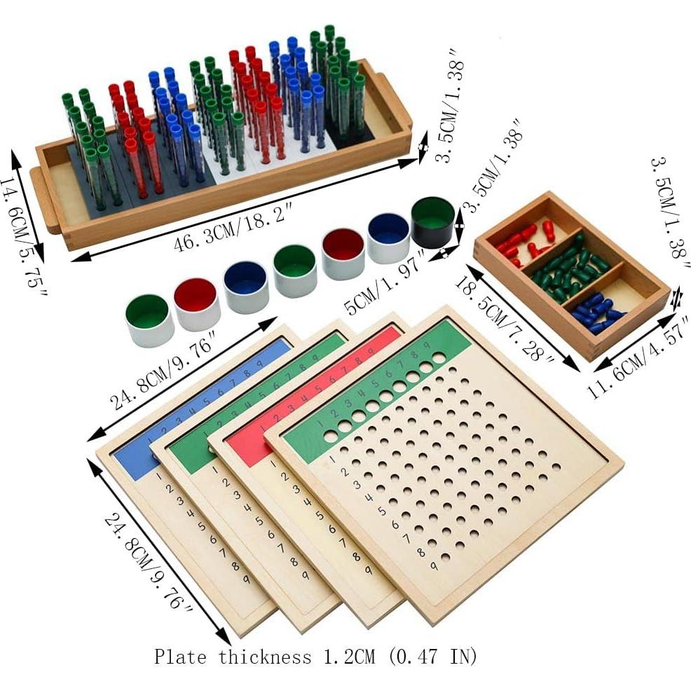 Tablero de División Montessori Kghios para Niños 3-10 Años