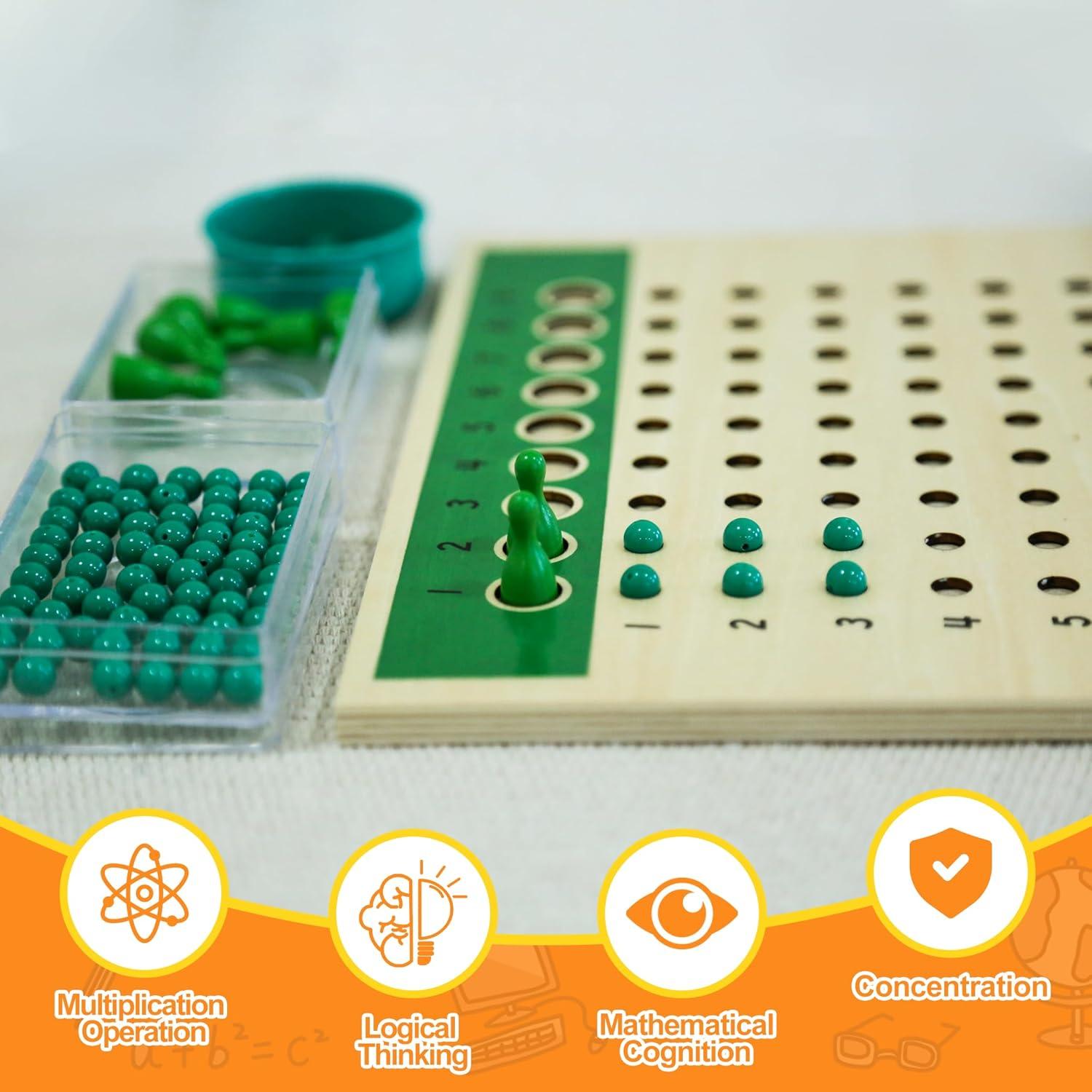 Tablero de División Montessori Outlet 25x25 cm para Niños 3-12 Años