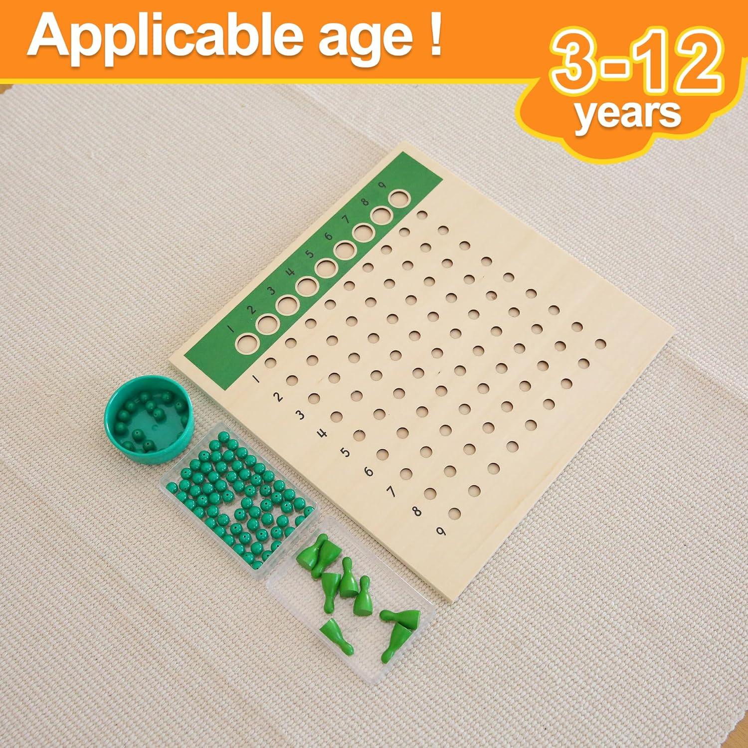 Tablero de División Montessori Outlet 25x25 cm para Niños 3-12 Años