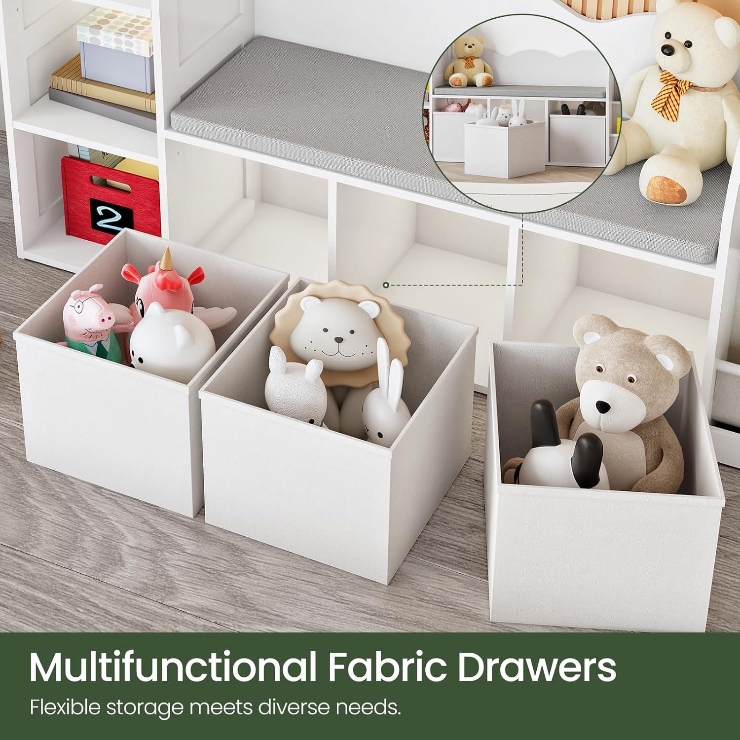 Estantería Infantil CHOEZON 66.9" con Rincón de Lectura