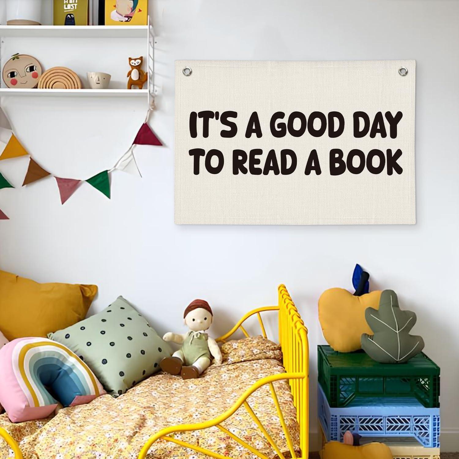 Banner Decorativo Lino Wheatwin 50.8x76.2 cm Rincón de Lectura