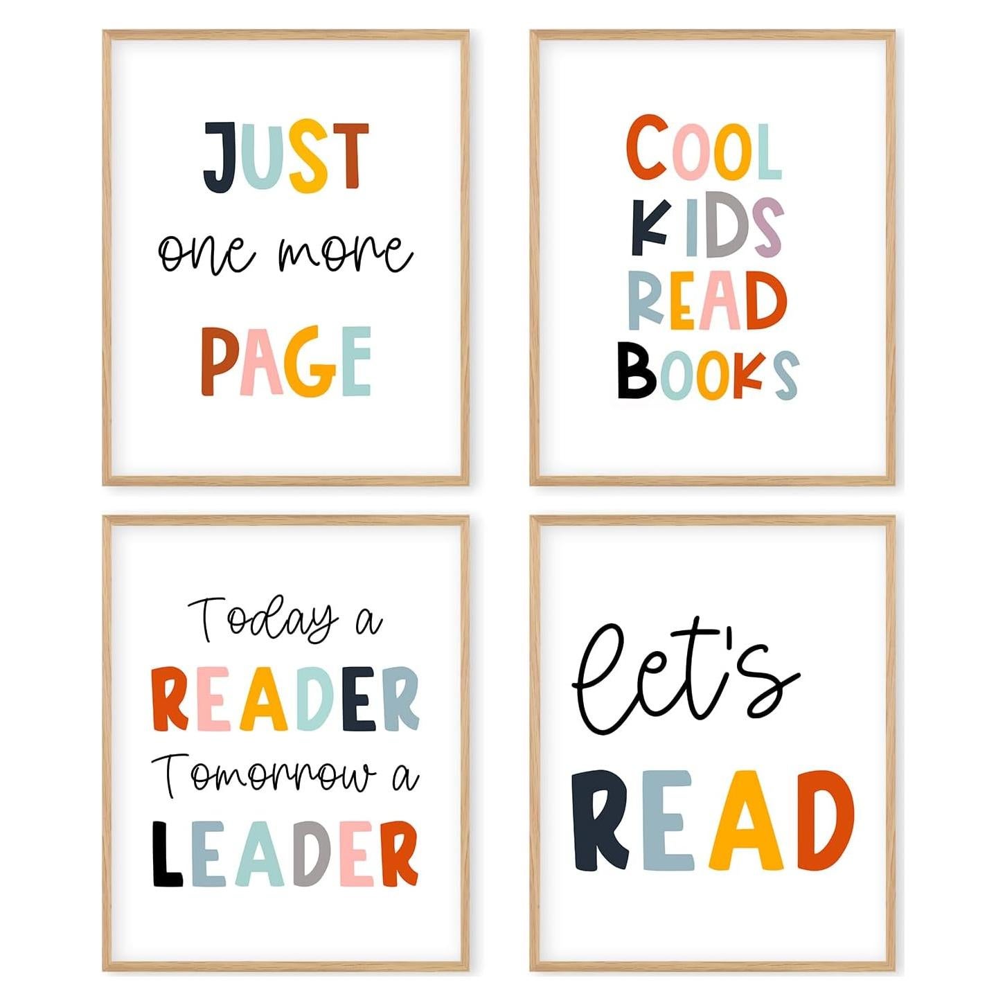 Pósteres de Lectura Boat Wades - Set de 4 Sin Marco 20x26 cm