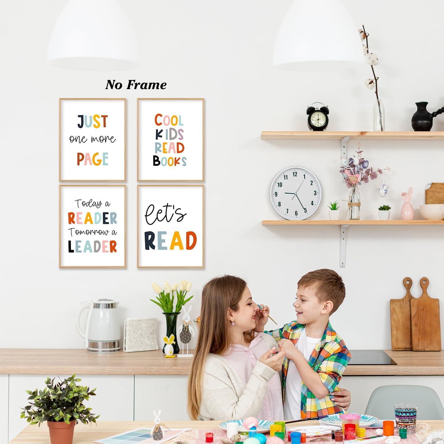 Pósteres de Lectura Boat Wades - Set de 4 Sin Marco 20x26 cm