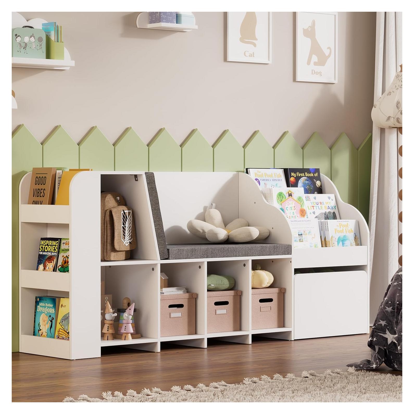 Estantería Infantil SDMY 180x40x80 cm con Rincón de Lectura
