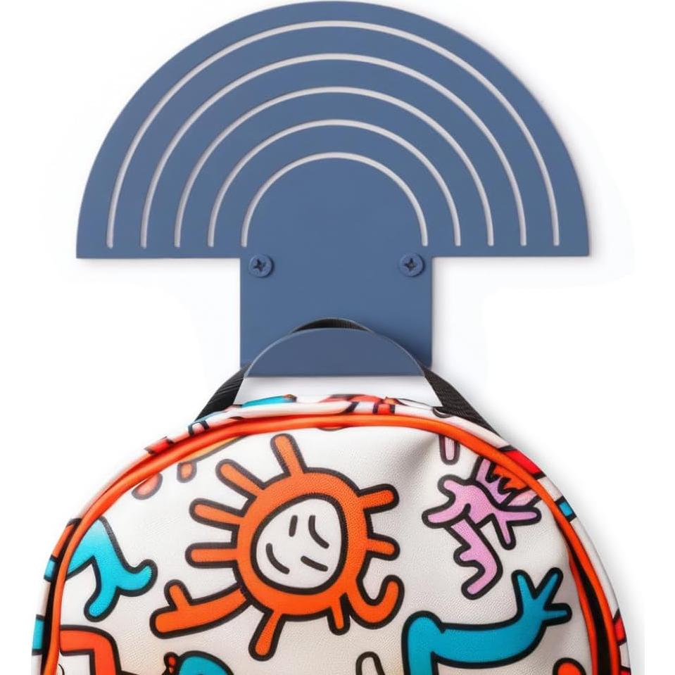 Gancho de Pared Arcoíris Artiletto Azul - Alta Resistencia 3 Ganchos