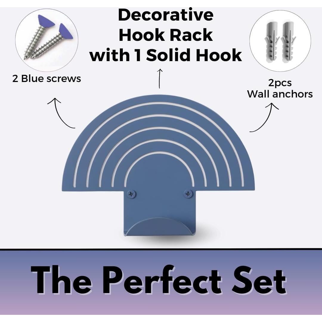 Gancho de Pared Arcoíris Artiletto Azul - Alta Resistencia 3 Ganchos