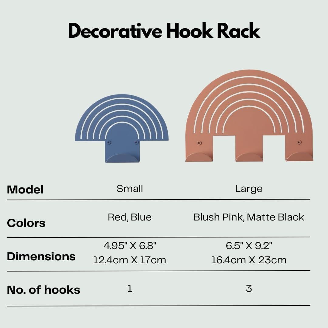 Gancho de Pared Arcoíris Artiletto Azul - Alta Resistencia 3 Ganchos