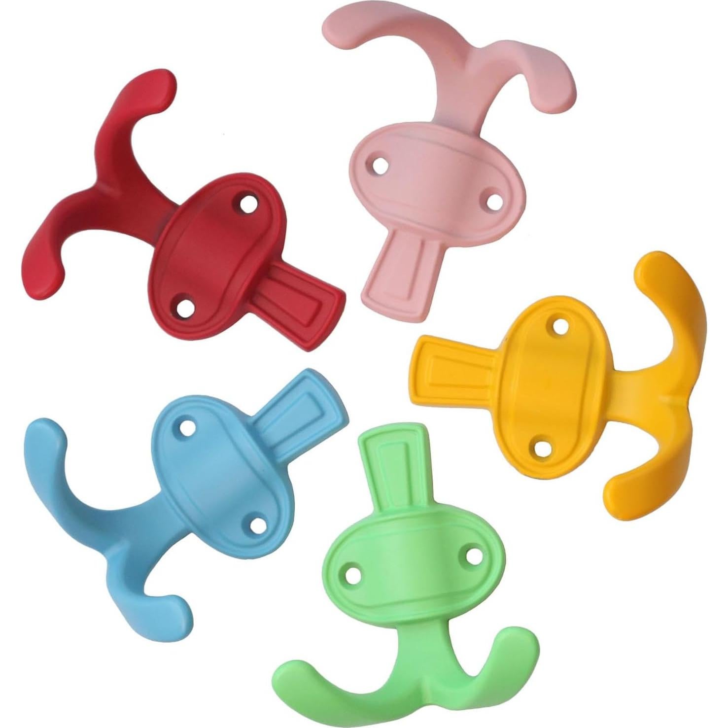Ganchos de Pared Coloridos ImyHok - 5 Ganchos Dobles para Niños