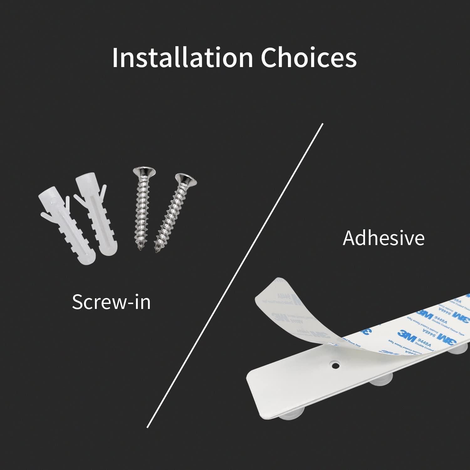 Perchero de Pared AJLTPA Blanco con 4 Ganchos de Acero Inoxidable