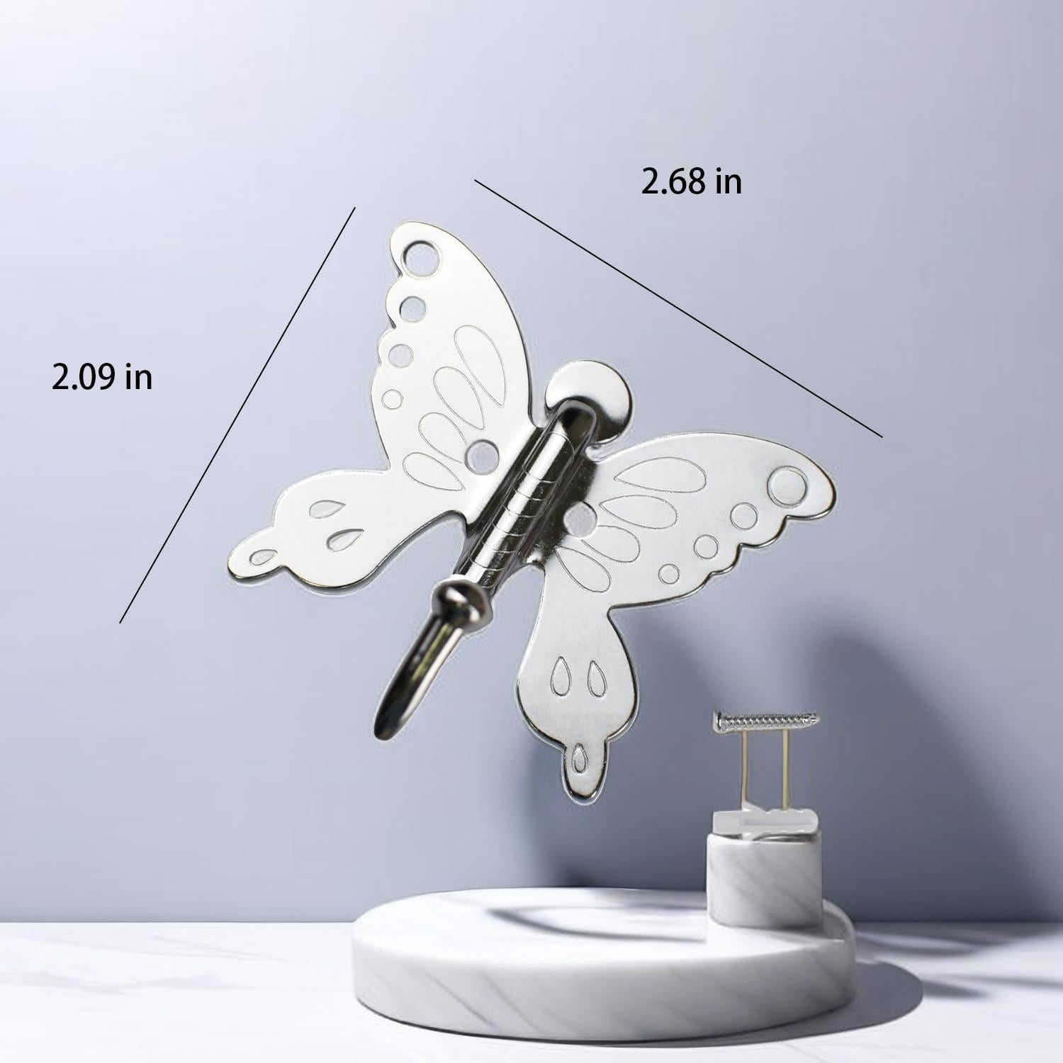 Ganchos de Pared SUNUNICO Mariposa 5 Piezas Acero Inoxidable