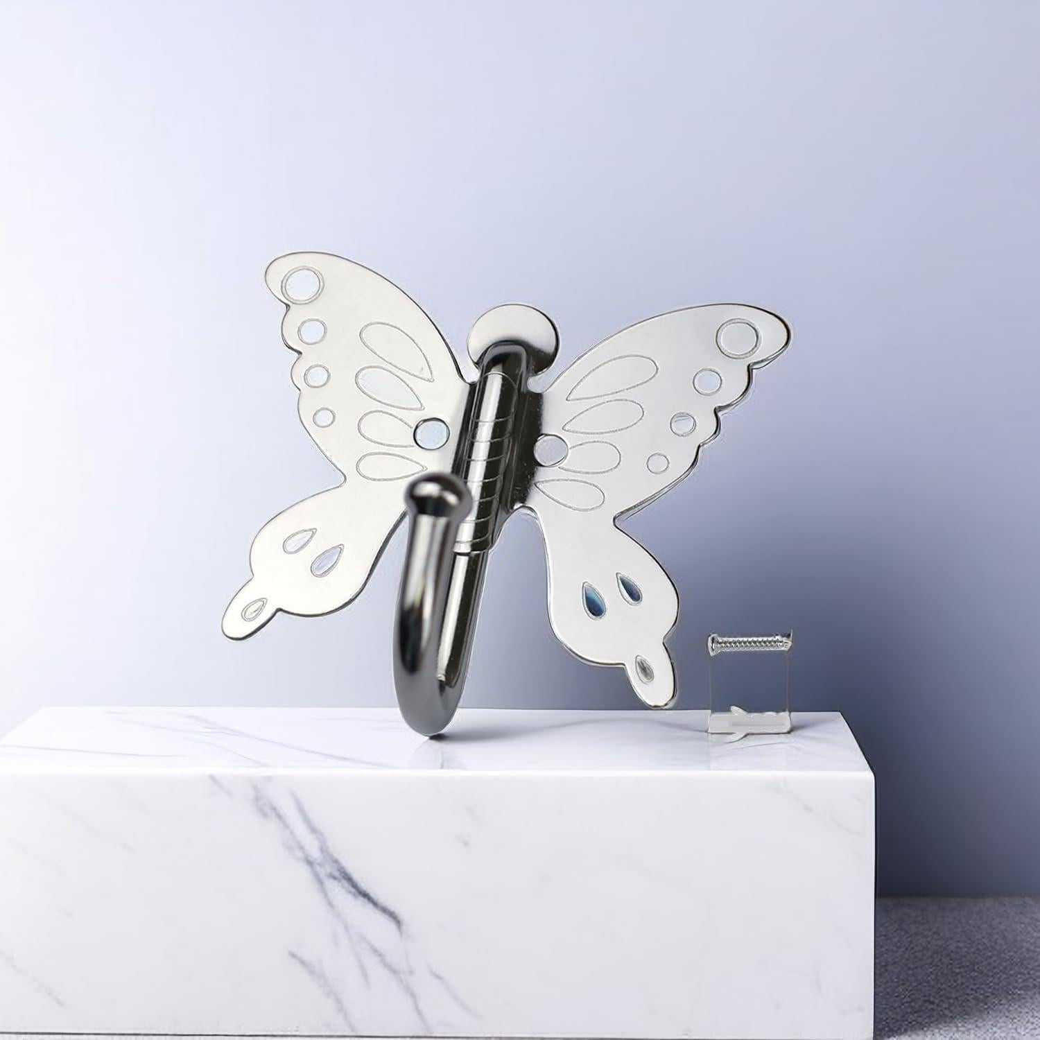 Ganchos de Pared SUNUNICO Mariposa 5 Piezas Acero Inoxidable