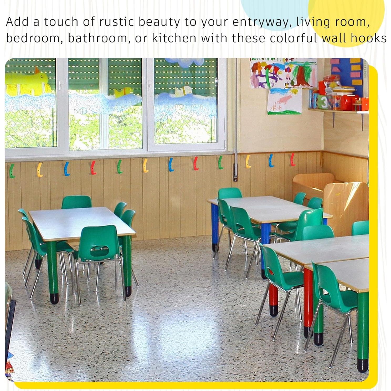 Paquete de 12 ganchos de pared Colingmill para niños