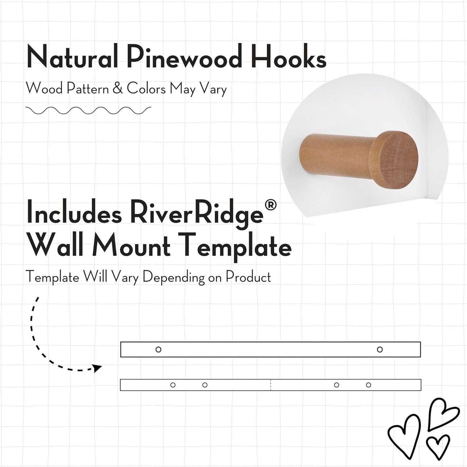 Estante de Pared RiverRidge para Niños con Librero y Ganchos