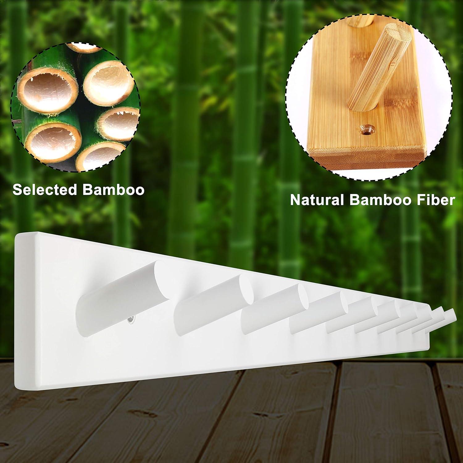 Perchero de Pared Dseap Blanco 10 Ganchos 97 cm Resistente