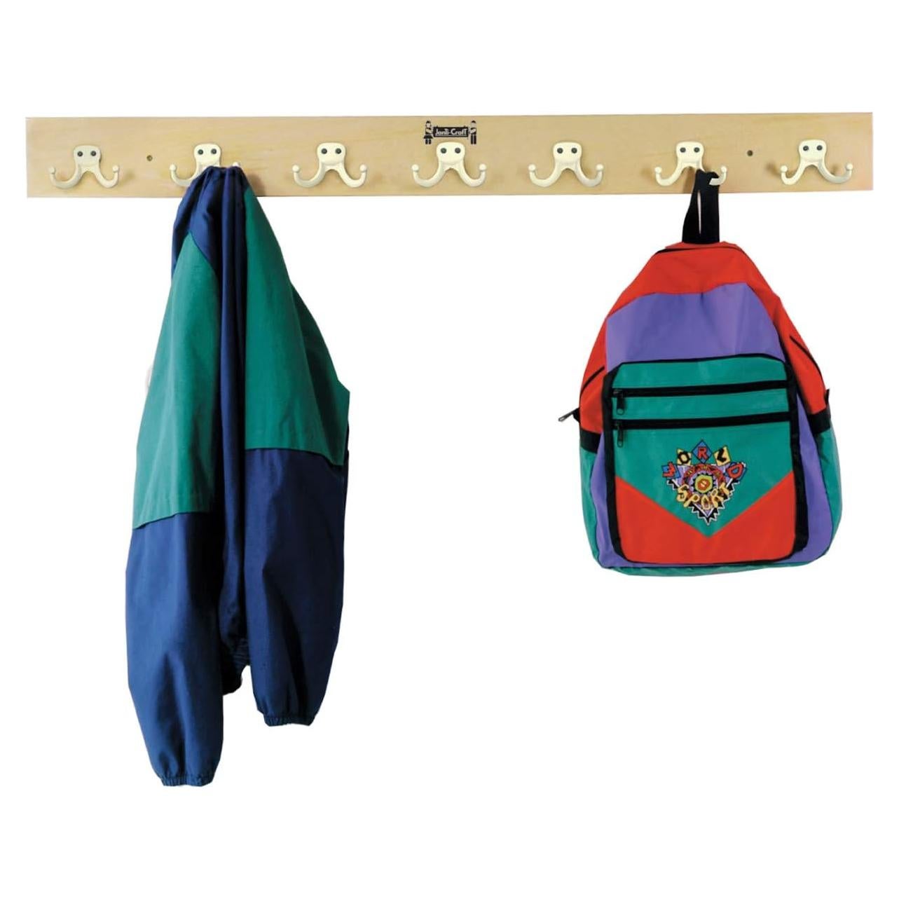 Riel de Abrigos Jonti-Craft 0767JC 7 Ganchos Madera Clara