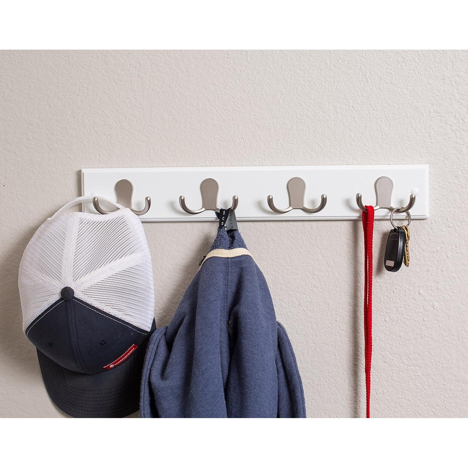 Perchero de Pared BirdRock Home con 4 Ganchos Dobles