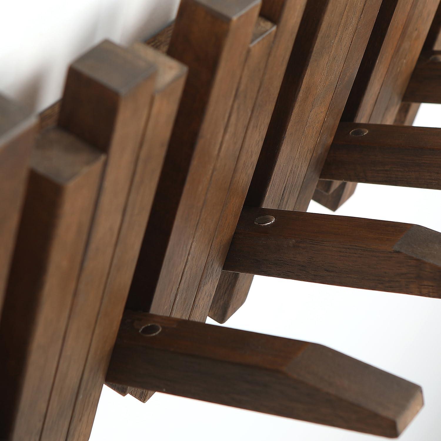 Perchero de Pared GOGREEBELL de Madera Acacia 5 Ganchos