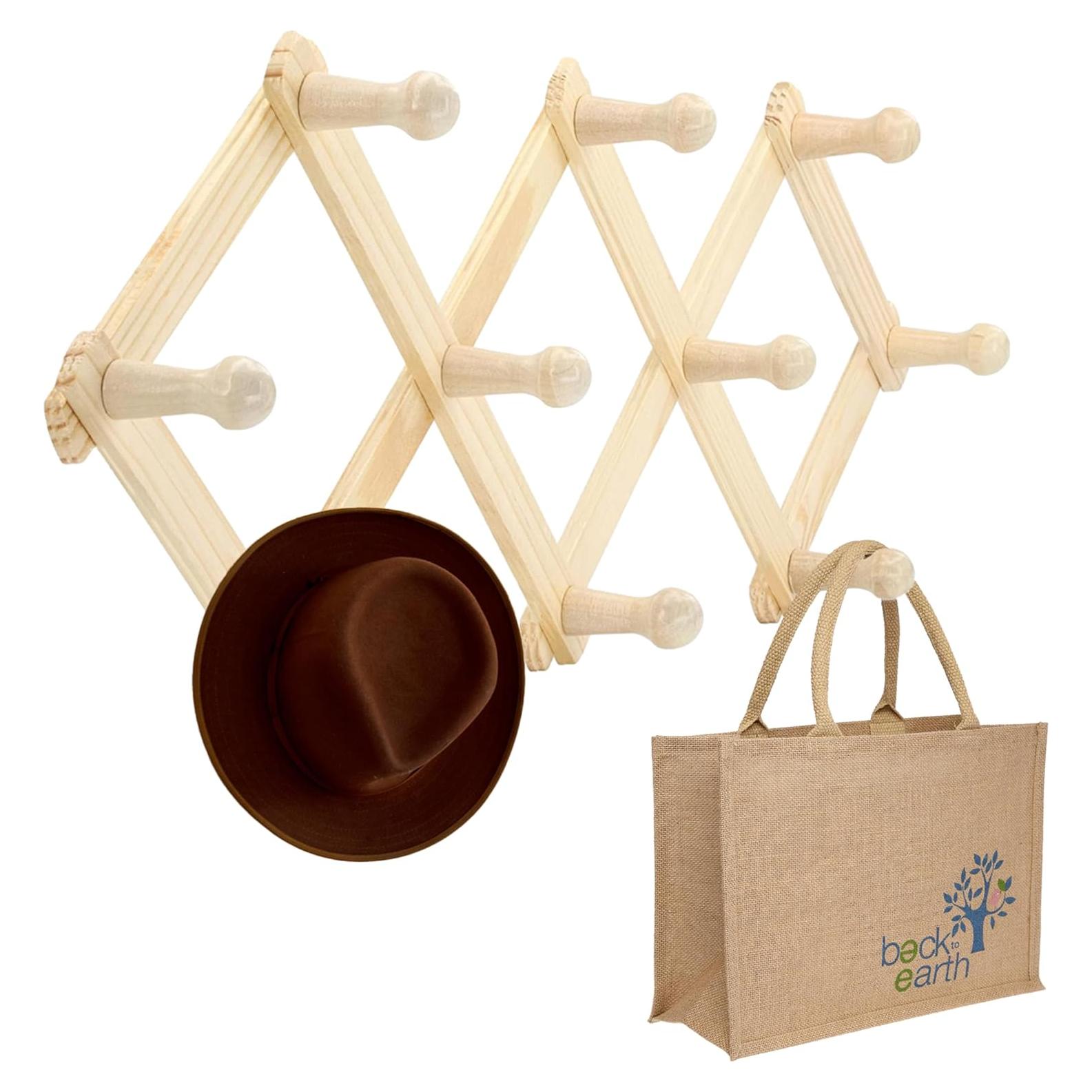 Estante Expandible de Madera Ram-Pro para Sombreros y Gorras