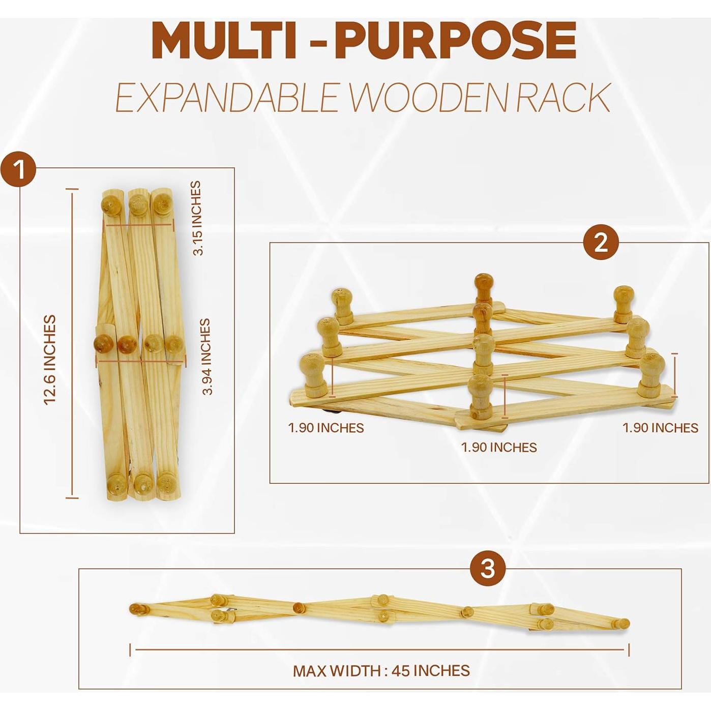 Estante Expandible de Madera Ram-Pro para Sombreros y Gorras