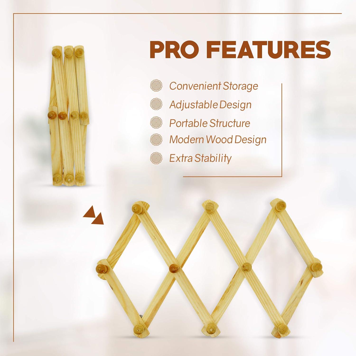 Estante Expandible de Madera Ram-Pro para Sombreros y Gorras