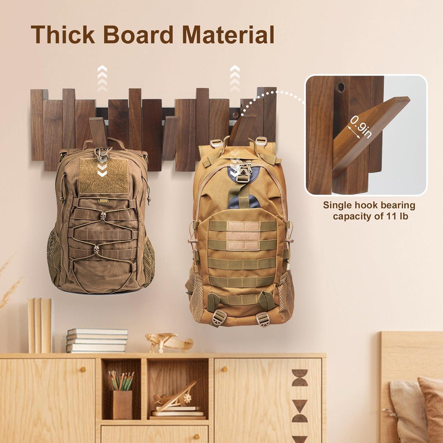 Perchero de Piano DABRORICESTAR de Madera Natural 6 Ganchos