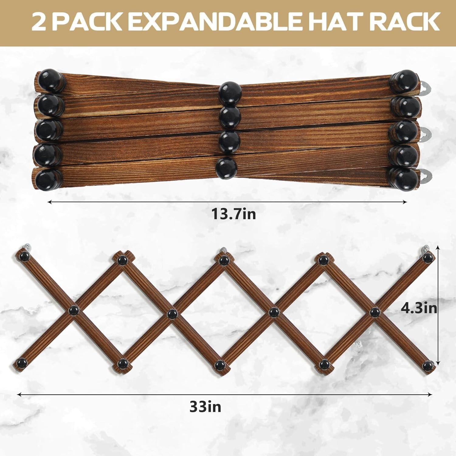 Perchero de Pared Acordeón WGFKVAS - 2 Pcs con 14 Ganchos