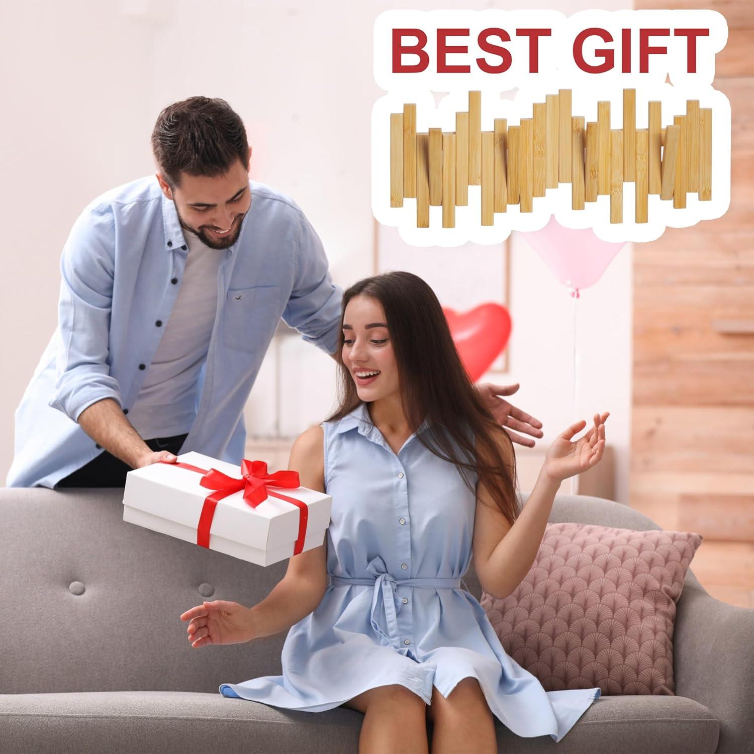 Perchero de Abrigos MinBoo de Bambú con 4 Ganchos Plegables