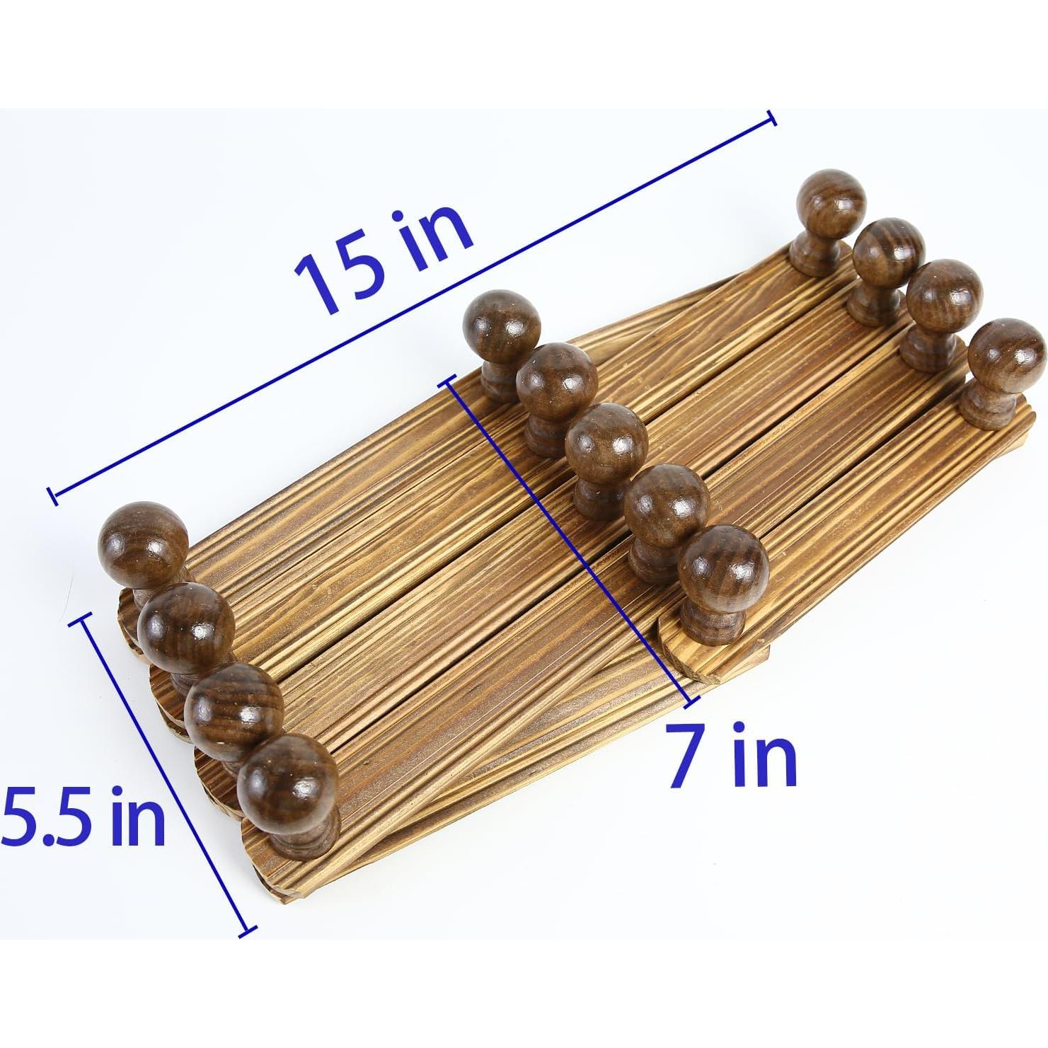 Perchero de Pared Expandible AMAPON de Madera con 13 Ganchos