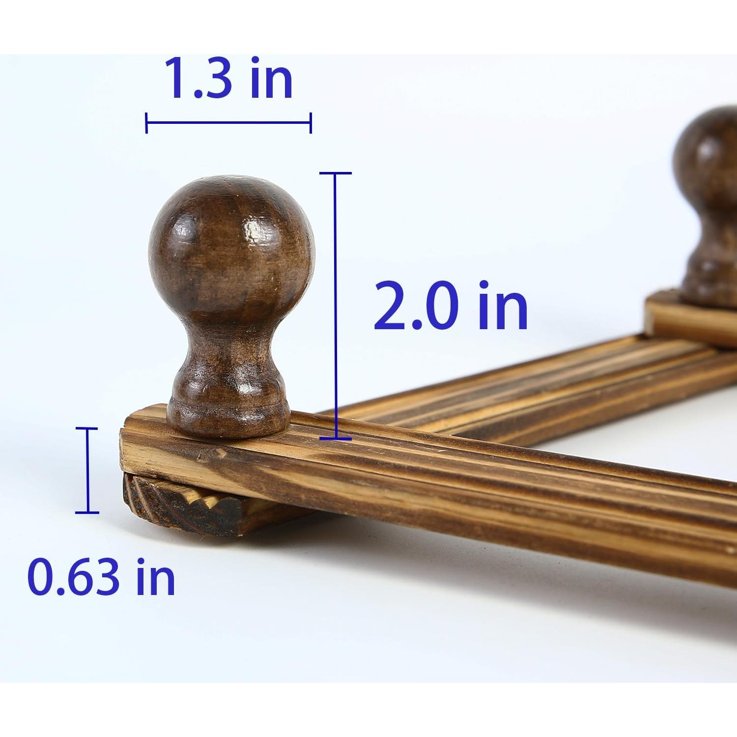 Perchero de Pared Expandible AMAPON de Madera con 13 Ganchos