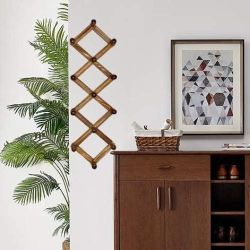 Perchero de Pared Expandible AMAPON de Madera con 13 Ganchos