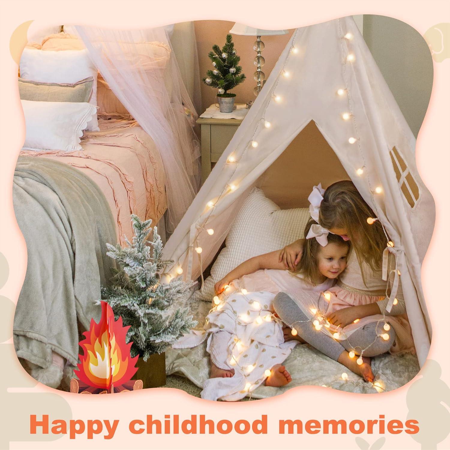 Tienda Teepee para Niños Tiny Land con Luces y Accesorios