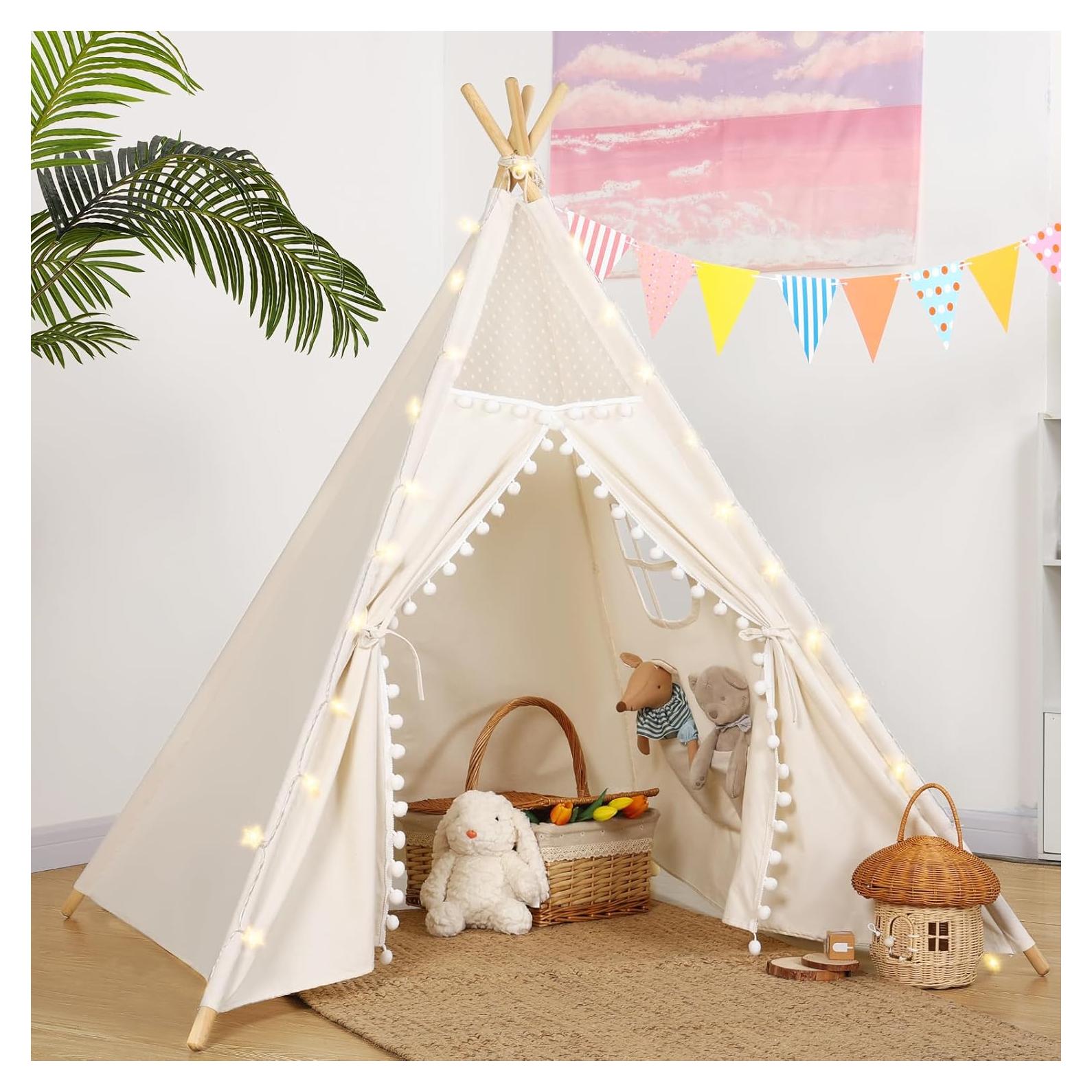 Tienda Teepee para Niños Sumbababy 120x173cm con Luces
